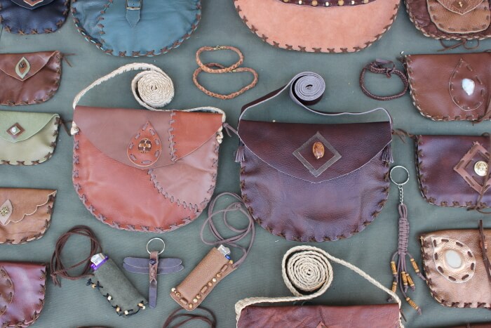Handmade leather bags by Azrani Art